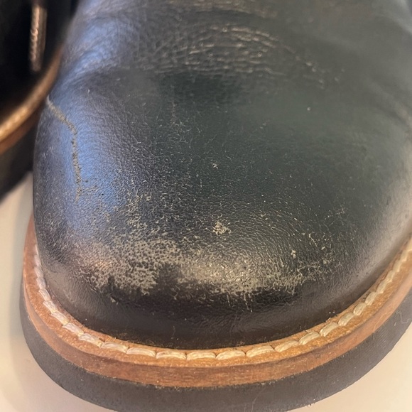 Mens Hush Puppies Dress Shoes Size 8 Black Colby Oxfords Leather Lace Up - Picture 7 of 7